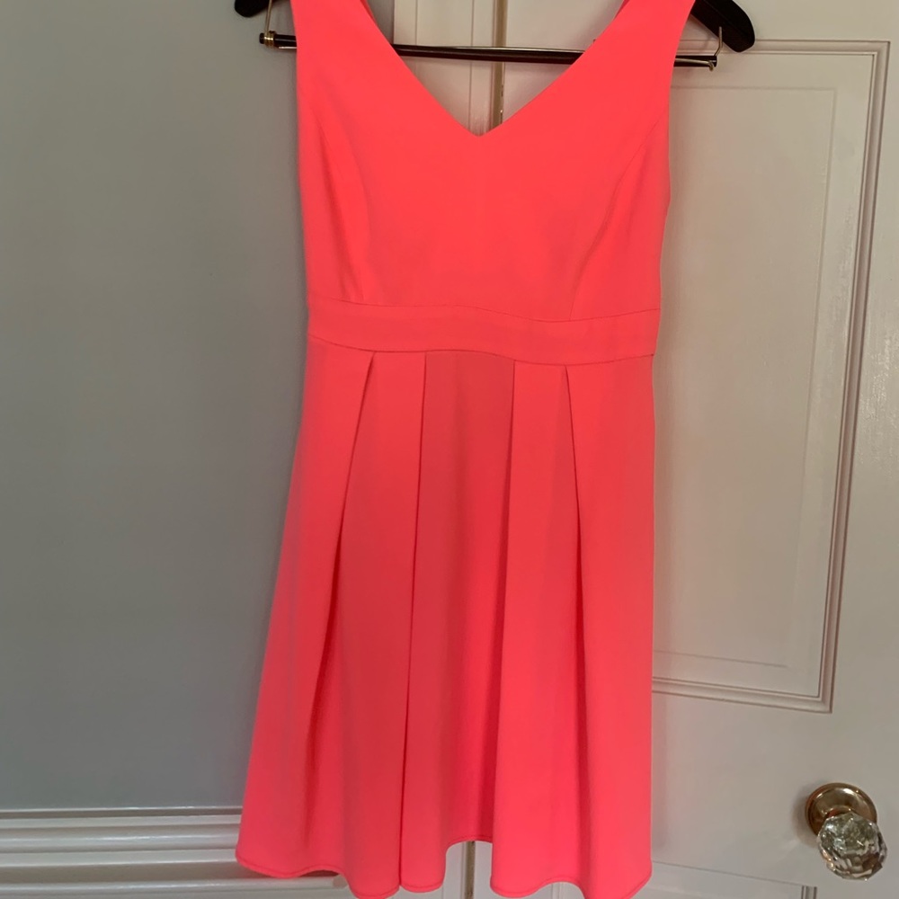 Claudie Pierlot Neon Crêpe Bow Back Dress